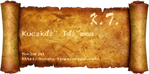Kuczkó Tímea névjegykártya