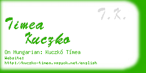timea kuczko business card